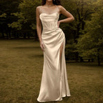Satin Elegance Maxi Dress