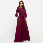 Autumn Women Casual Sashes Dress - EverYouth Essentials