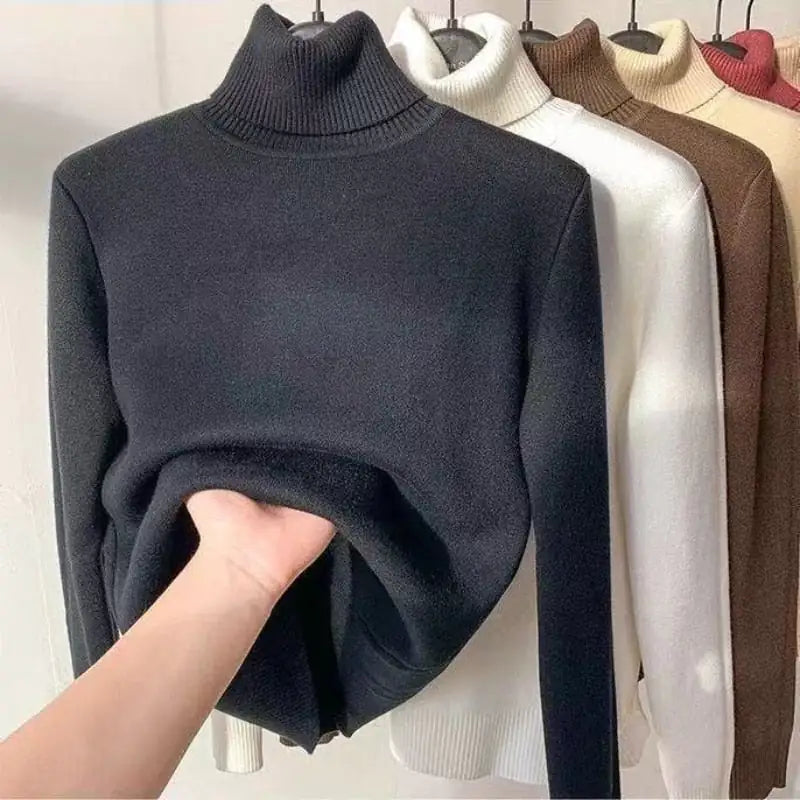 Women Turtleneck Autumn Winter Sweater - EverYouth Essentials