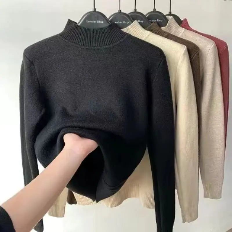 Women Turtleneck Autumn Winter Sweater - EverYouth Essentials