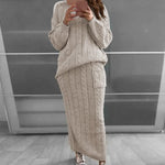 Autumn Winter Women Knitted 2 Pieces Set - EverYouth Essentials