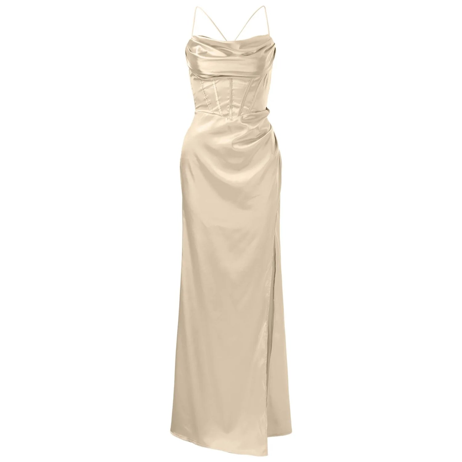 Satin Elegance Maxi Dress