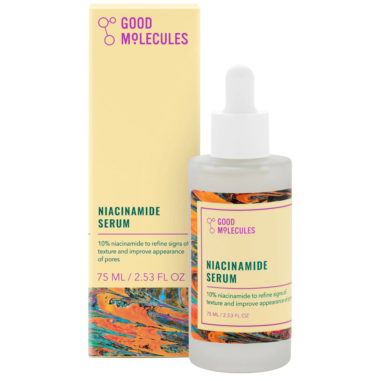 Good Molecules Niacinamide Serum - 10% Niacinamide B3 Facial Serum for Blemishes, Enlarged Pores, Balancing and Hydrating - Skincare for Face 2.53 Fl Oz (Pack of 1)