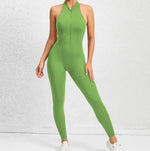 Sleeveless Zippered Yoga Jumpsuit - Tummy Control & Butt Lifting Fitness Sportswear - EverYouth Essentials