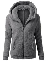 OLGITUM Women's Hooded Fleece Jacket - EverYouth Essentials