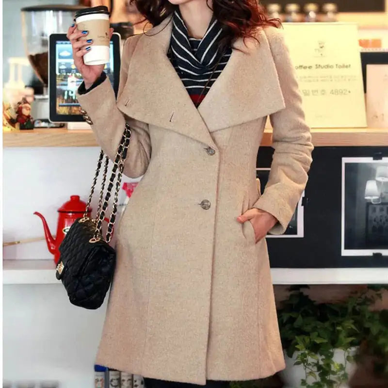 Winter Cashmere Long Women's Coat - EverYouth Essentials