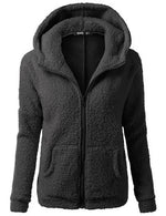 OLGITUM Women's Hooded Fleece Jacket - EverYouth Essentials