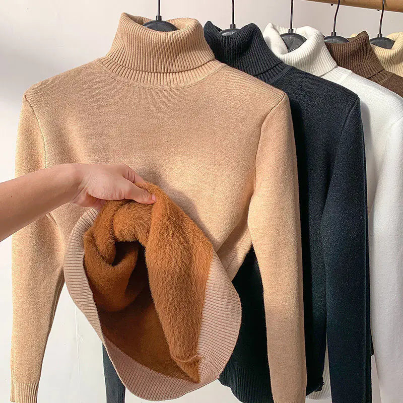 Women Turtleneck Autumn Winter Sweater - EverYouth Essentials