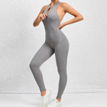 Sleeveless Zippered Yoga Jumpsuit - Tummy Control & Butt Lifting Fitness Sportswear - EverYouth Essentials