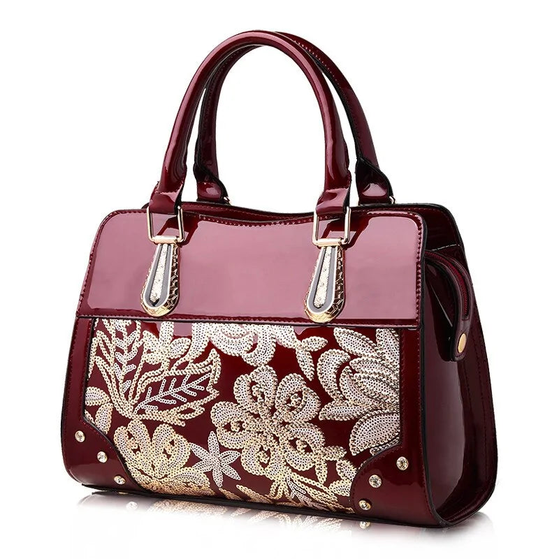 Ladies' Glitter Sequin Flower Handbags - EverYouth Essentials