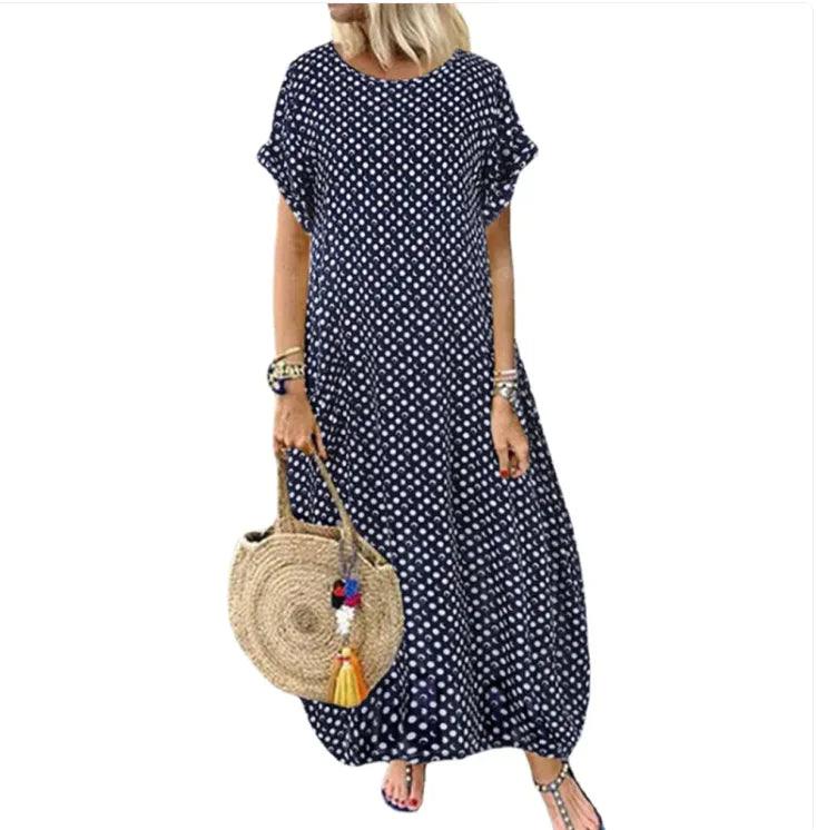 Retro Polka Dot Breeze Dress - EverYouth Essentials