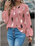 Women's Long Sleeve V-Neck Blouse - EverYouth Essentials