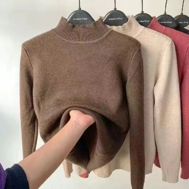 Women Turtleneck Autumn Winter Sweater - EverYouth Essentials