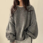 Women's Crewneck Pullover Loose Sweater - EverYouth Essentials