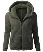 OLGITUM Women's Hooded Fleece Jacket - EverYouth Essentials