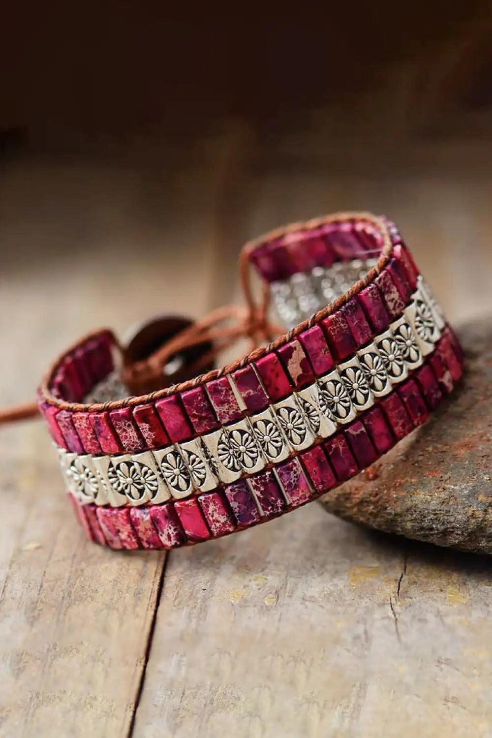 Handmade Triple Layer Natural Stone Bracelet - EverYouth Essentials