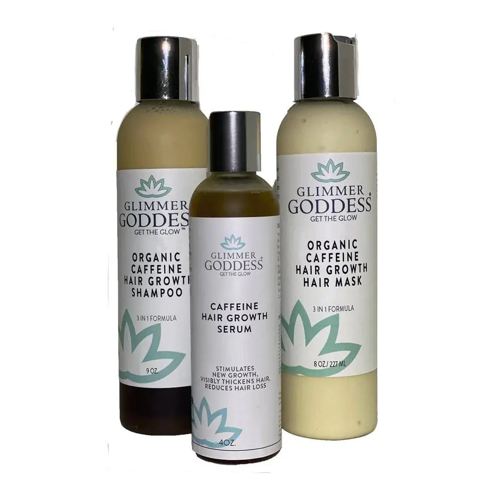 Glimmer Goddess Organic Caffeine Hair Growth Trio - EverYouth Essentials